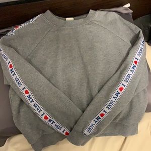 Vans grey semi-cropped crew neck sweatshirt